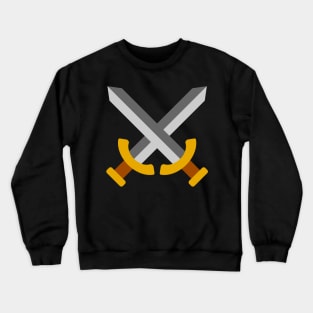 Minimalist Crossed Swords Icon (Light) Crewneck Sweatshirt